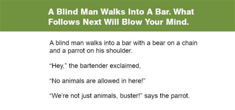 A Blind Man Walks Into A Bar