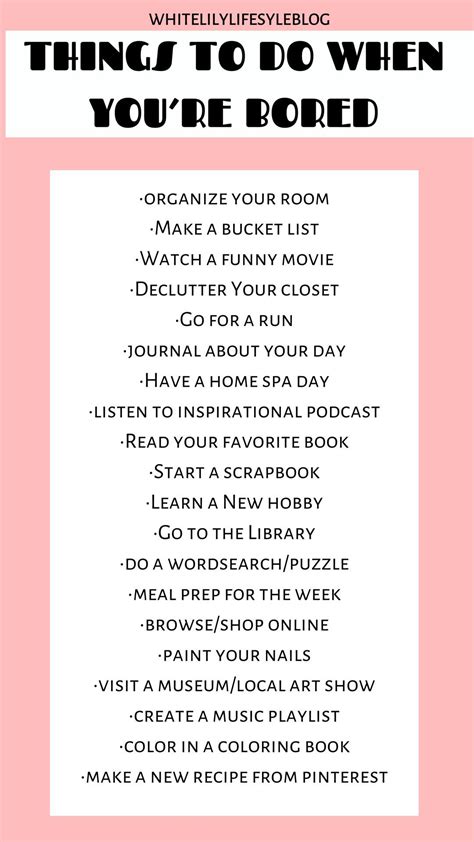 500 Things To Do When Bored The Ultimate List Artofit