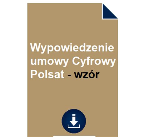 Wypowiedzenie Umowy Cyfrowy Polsat Wz R Pdf Doc Pobierz