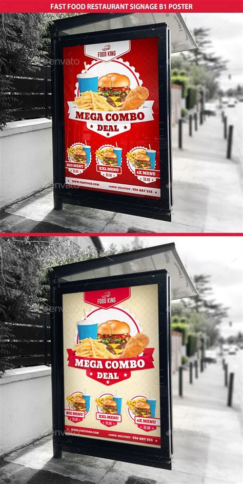 Restaurant Fast Food Signage B1 Poster Food Signage Signage Digital