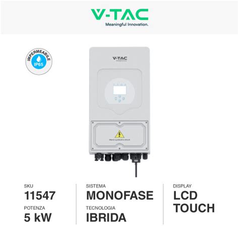 Inverter Ibrido Per Impianto Fotovoltaico V Tac Kw Ip