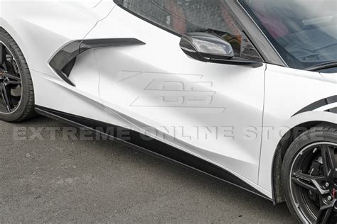 2020 2024 C8 Corvette Carbon Flash Side Skirts Rocker Panels