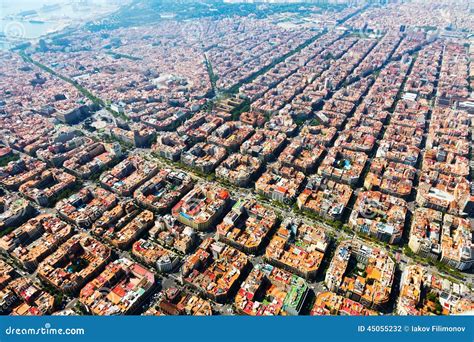 Vista Aérea De Barcelona Cataluña Foto De Archivo Imagen De Fila