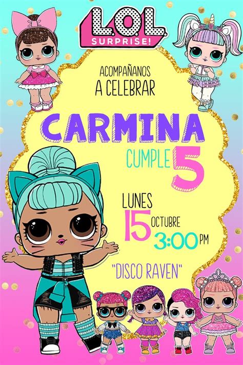 Invitacion De Cumpleanos De Lol Surprise Dolls Para Imprimir Bobotemp