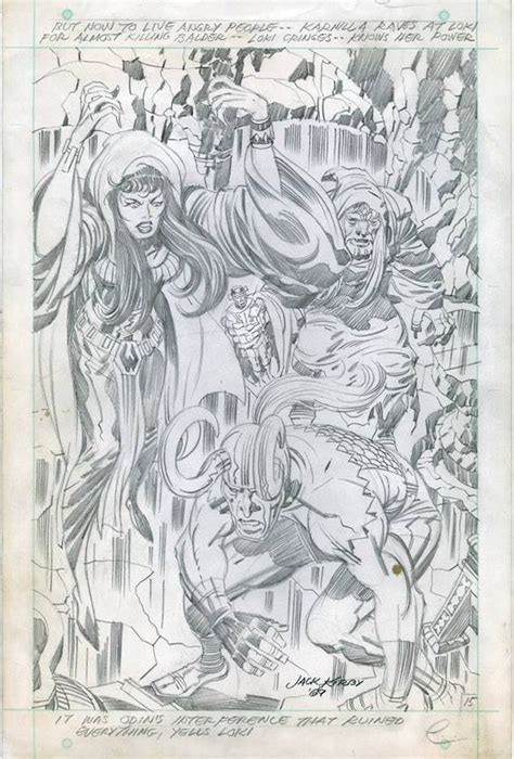 Jack Kirby Pencils On Splash Page From Thor Jack Kirby Art