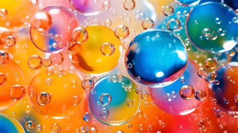 Vibrant And Diverse Bubble Textures In Various Colors Background