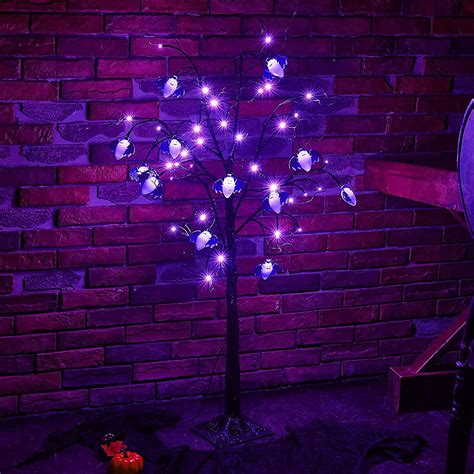 Twinkle Star Ft Halloween Black Spooky Tree Glittered With Led