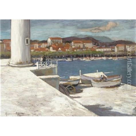 View Of Cannes Oil Painting Reproduction By Alexandre Altmann