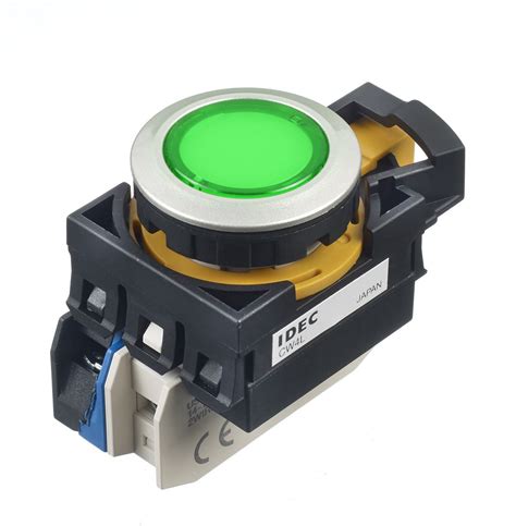 Cw L M E Q G Idec Idec Cw Series Illuminated Push Button Flush