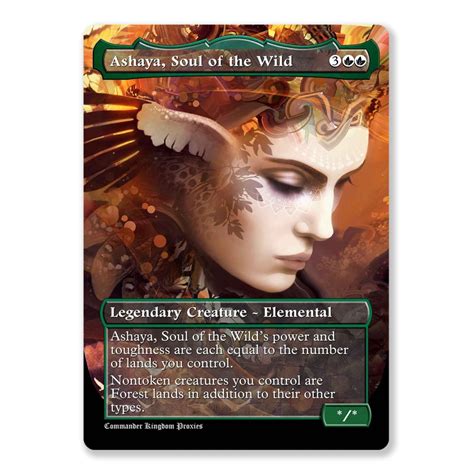 Ashaya Soul Of The Wild Full Art Custom Mtg Proxy Card Print Mtg