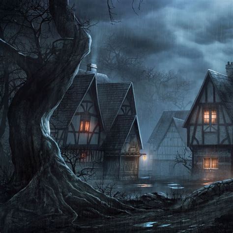 A Personal Painting Of A Creepy Little Village In The Woods Inspired