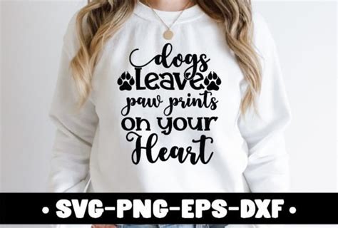 2 Dogs Leave Paw Prints On Your Heart Designs And Graphics
