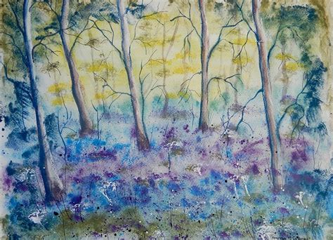 Bluebell Woods Painting by Frances Coleman - Pixels