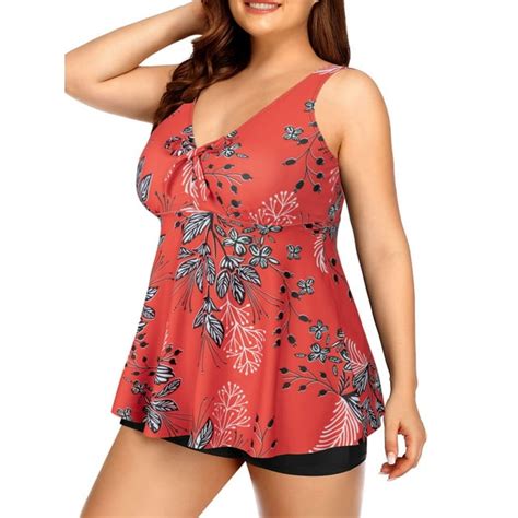 Rivelino Two Piece Plus Size Tankini Swimsuits For Women Flowy Bathing