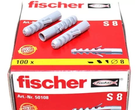 Fischer Tarugo S8 Caja 100 Unidades MercadoLibre