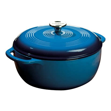 Lodge Ec D Qt Caribbean Blue Color Enamel Dutch Oven