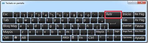 Cuál es la tecla retroceso y para que sirve