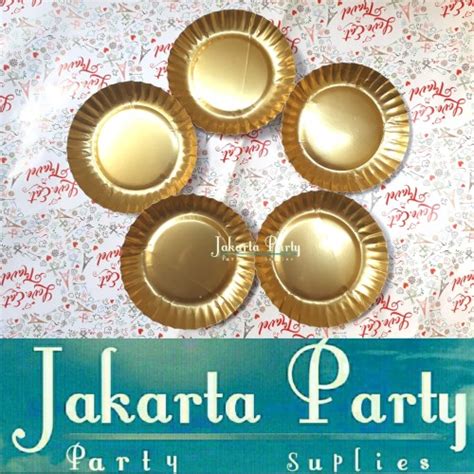 Jual Piring Kue Gold Paper Plate Gold Piring Kertas Piring Kue