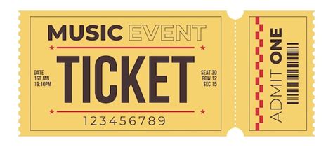 Premium Vector Ticket Vector Design Template For Concert Event Party