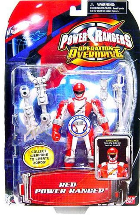 Bandai Toys Power Rangers Operation Overdrive Red Power Ranger Action ...