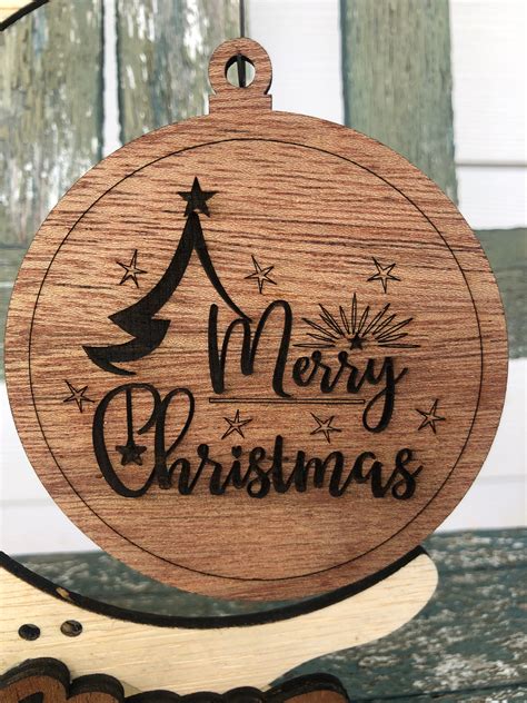 Christmas Ornaments Wooden Christmas Ornament Merry Christmas