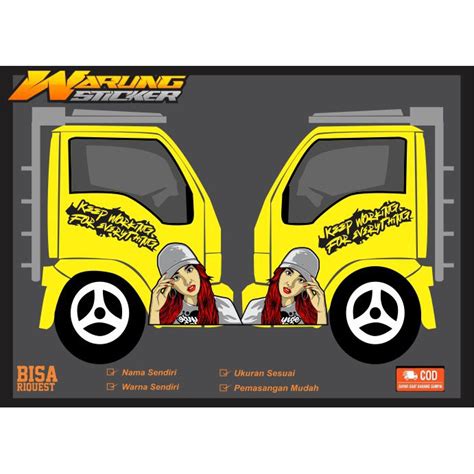 Jual Sticker Pintu Samping Hologram Cabin Truck Canter Giga Elf