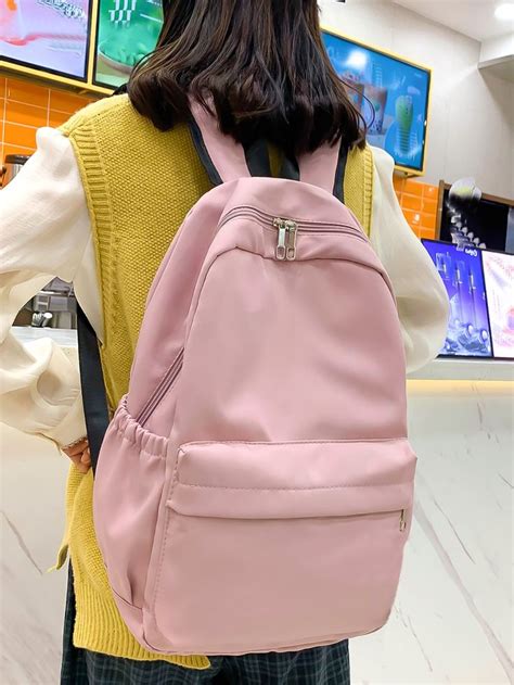 Minimalist Zipper Functional Backpack Mochila Para Mujer Mochilas