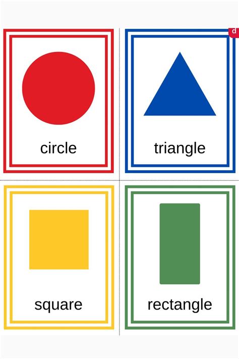 Shapes flashcards – Artofit