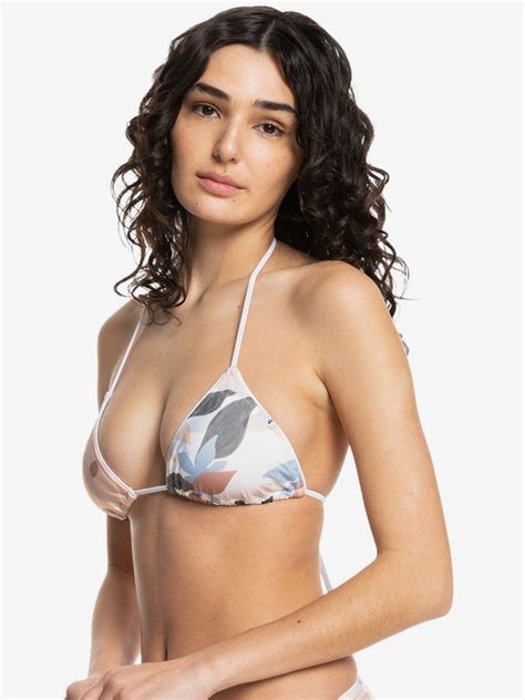 Quiksilver Womens Classic Recycled Tri Bikini Top For Women Quiksilver