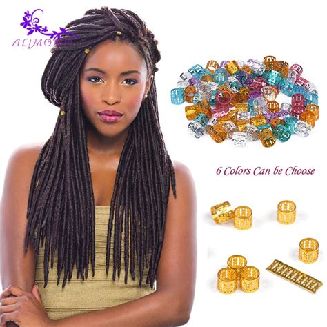 100Pcs Lot Mix Silver Golden Hair Braid Dread Dreadlock Beads