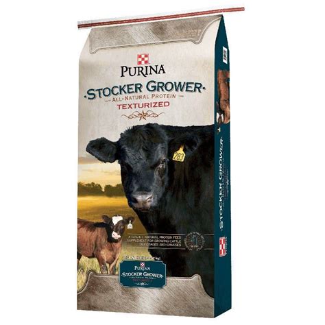 Purina All Natural Protein Stocker Grower Cattle Feed 50 Lb