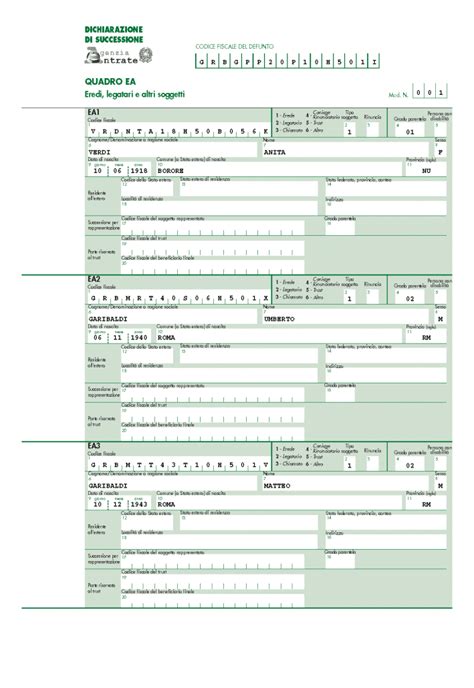 Modello 4 Successione Quadro A Eredi Come Compilarlo