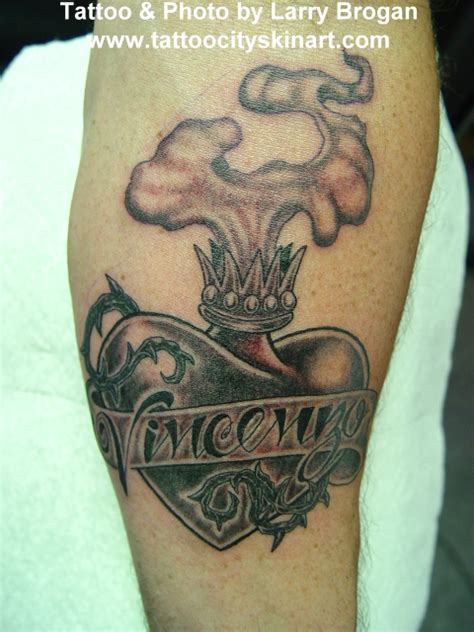 Sacred Heart For Vince By Larry Brogan Tattoonow