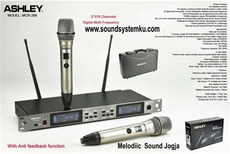 Mic Wireless Ashley Mcr Grosir Audio Perlengkapan Sound System