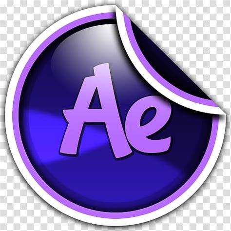 Adobe Icon Set After Effects Sticker Transparent Background PNG