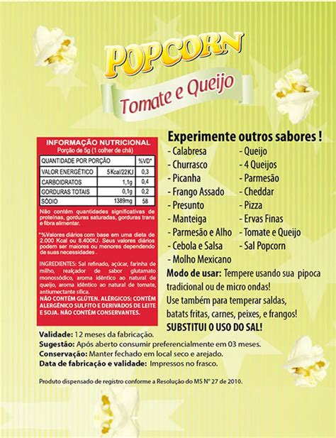 Combo Popcorn Sabores Tomate E Queijo Flavapop Manteiga E Sal