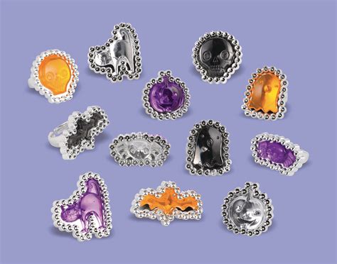 Jewel Halloween Rings, 12-pk | Party City