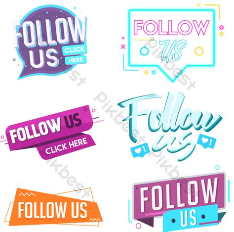 Follow Us Banner Design Png Images Eps Free Download Pikbest