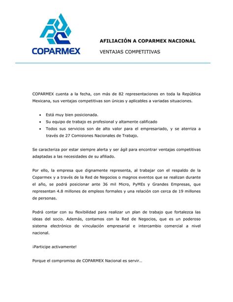 Coparmex Ventajas Competitivas PDF