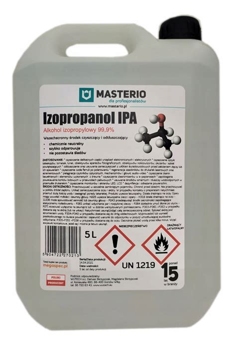 Isopropylalkohol Isopropanol Ipa L Ist Masterio Za K