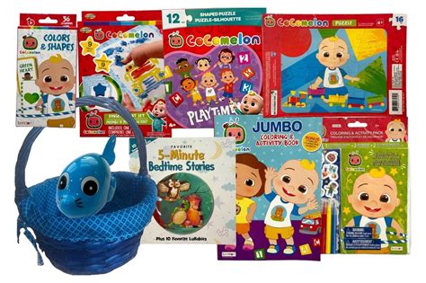 Cocomelon Easter Basket Books Puzzle Bedtime Stories Music Cd Game Toy