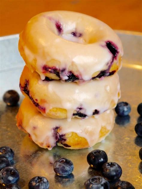 Baked Blueberry Lemon Glazed Doughnuts Flick Of The Whisk Baked Donut Recipes Glazed