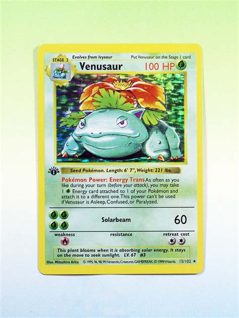 Pokemon Proxy Cards First Edition Foil Venusaur Base Set Bs