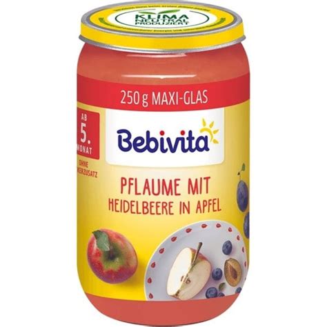 Bebivita Otroška sadna kaša Slive z borovnicami v jabolku 250 g