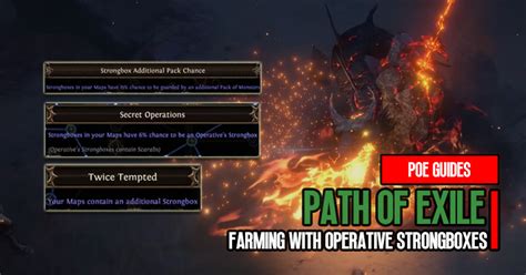 Path Of Exile Farming Poe Currency With Operative Strongboxes Strategy