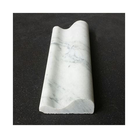 Persian White Honed Bullnose Capping Marble Size 150x50x20