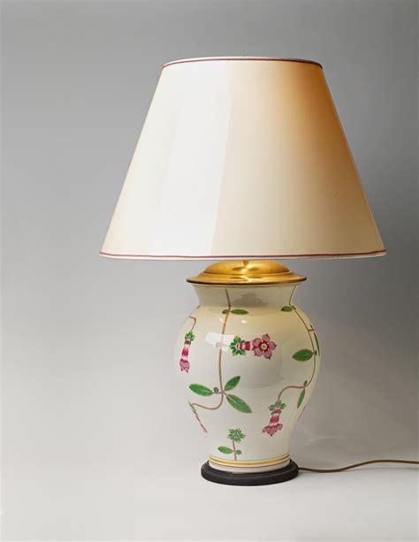 A Meissen Porcelain Table Lamp With Floral Decor Lot 215