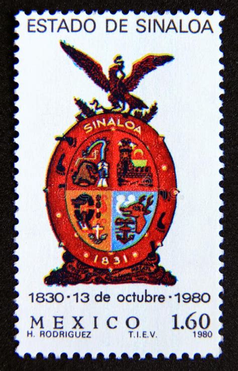 Postage Stamp Mexico 1980 State Of Sinaloa Coats Of Arms Stock