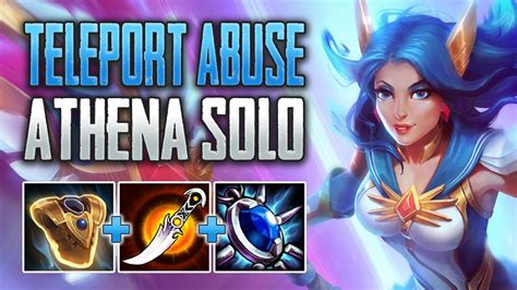 Insanely Op Teleport Cheese Athena Solo Gameplay Smite Ranked