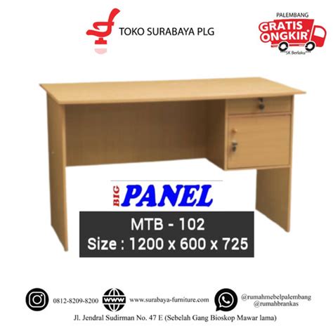 Jual Meja Kerja Tulis Kerja 1 2 Biro Big Panel MTB 102 Kota